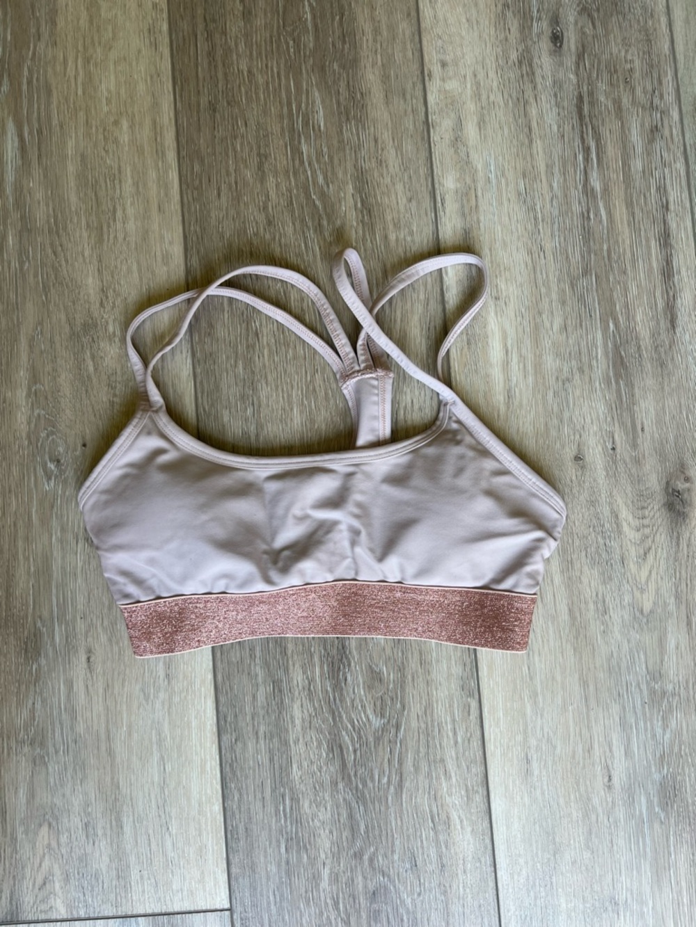 Women's Beige and Copper Sports Bra